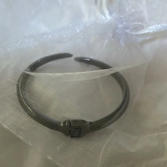 Simply Vera Vera Wang Spike Hinge Cuff Bracelet, “gun metal” tone. - Picture 2 of 7